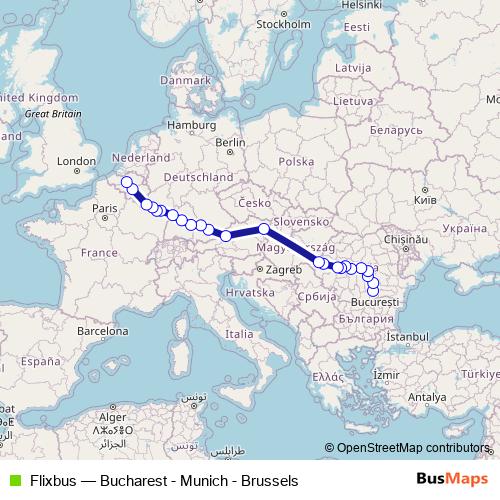 Flixbus bus Line Map
