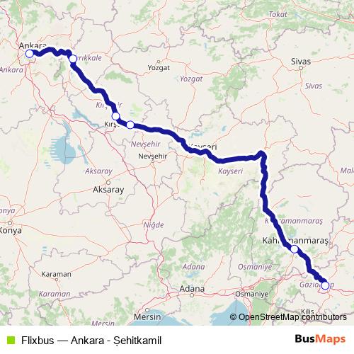 Flixbus bus Line Map