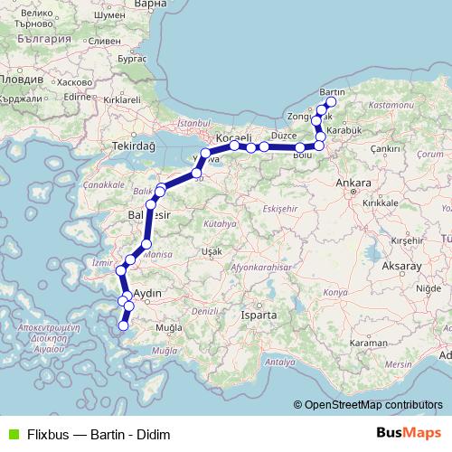 Flixbus bus Line Map