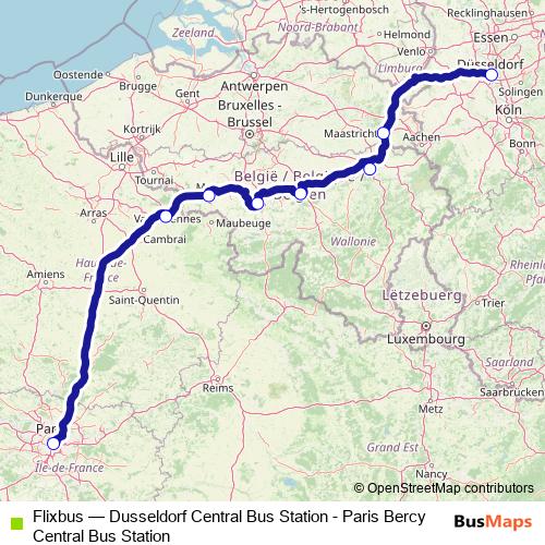 Flixbus bus Line Map