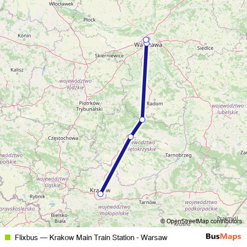 Flixbus bus Line Map