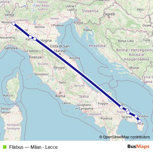 Flixbus bus Line Map