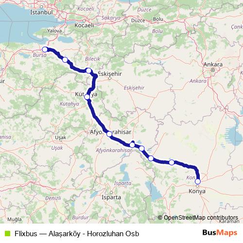Flixbus bus Line Map
