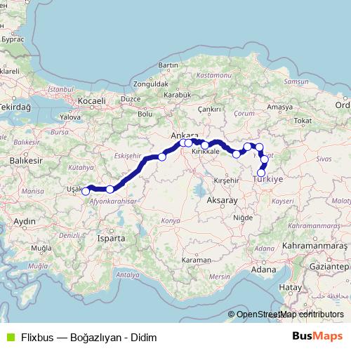 Flixbus bus Line Map