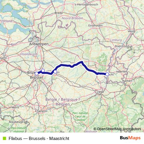 Flixbus bus Line Map