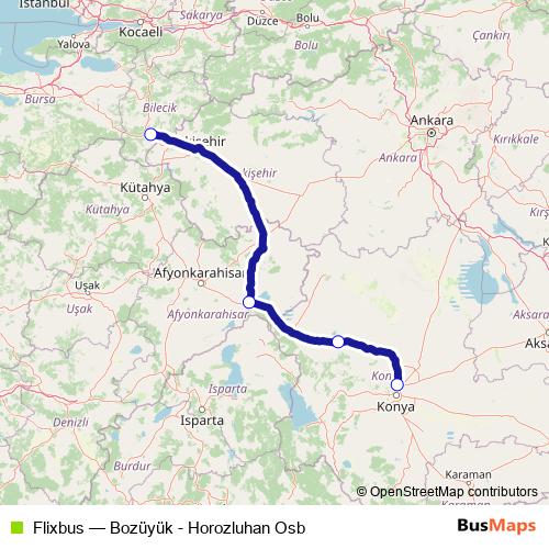 Flixbus bus Line Map