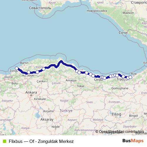 Flixbus bus Line Map