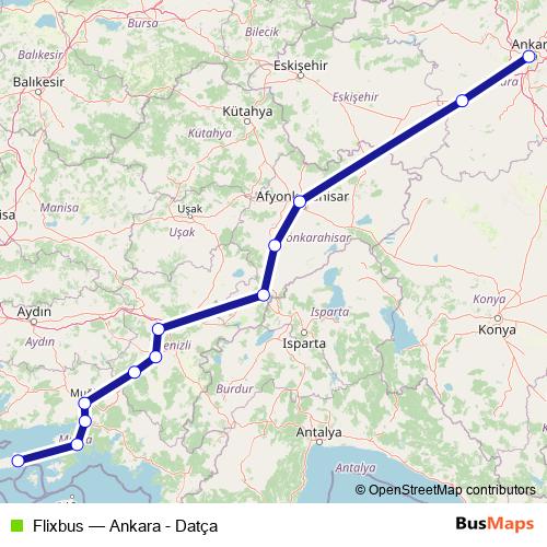 Flixbus bus Line Map