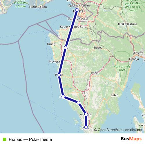Flixbus bus Line Map