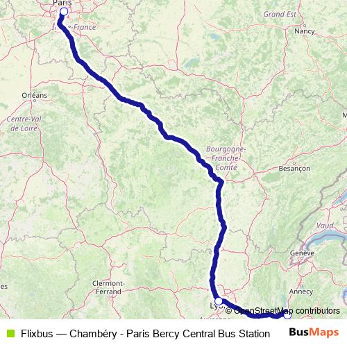 Flixbus bus Line Map