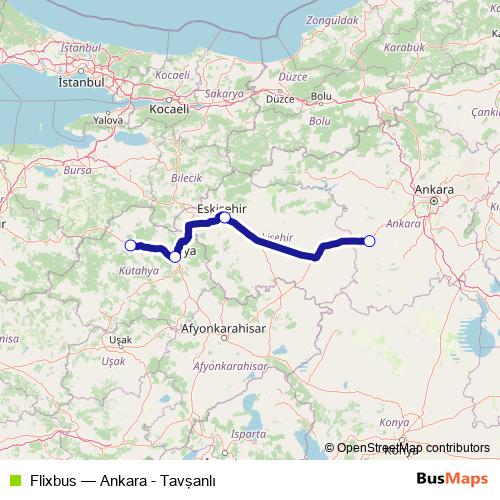 Flixbus bus Line Map
