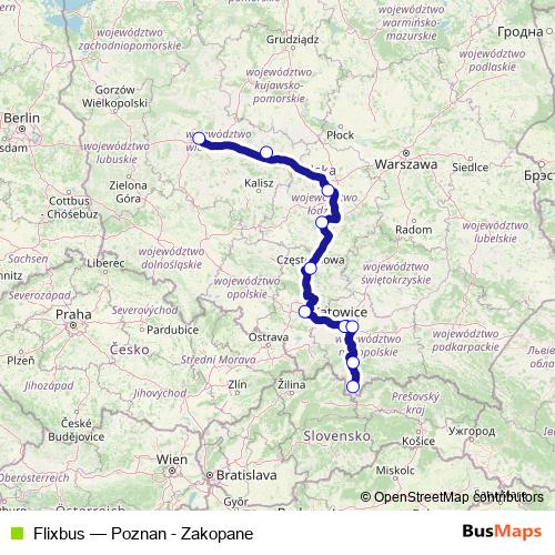 Flixbus bus Line Map
