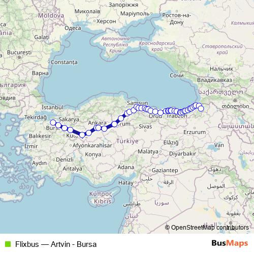 Flixbus bus Line Map