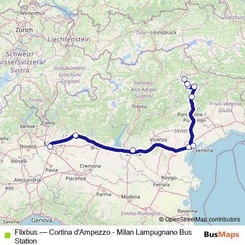 Flixbus bus Line Map