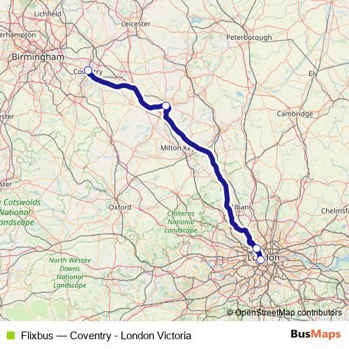 Flixbus bus Line Map