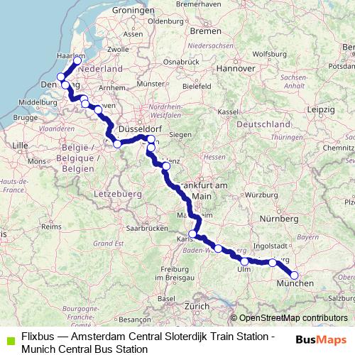 Flixbus bus Line Map