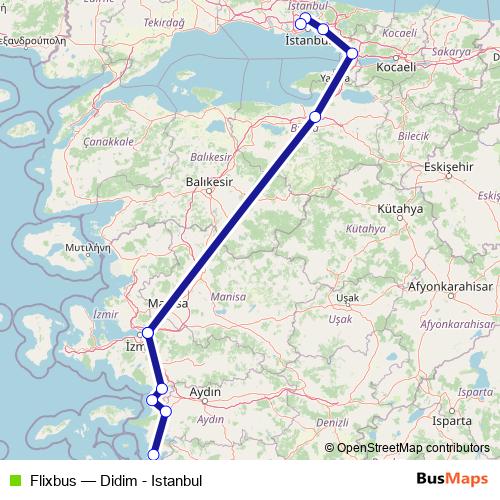 Flixbus bus Line Map