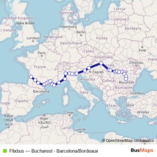 Flixbus bus Line Map