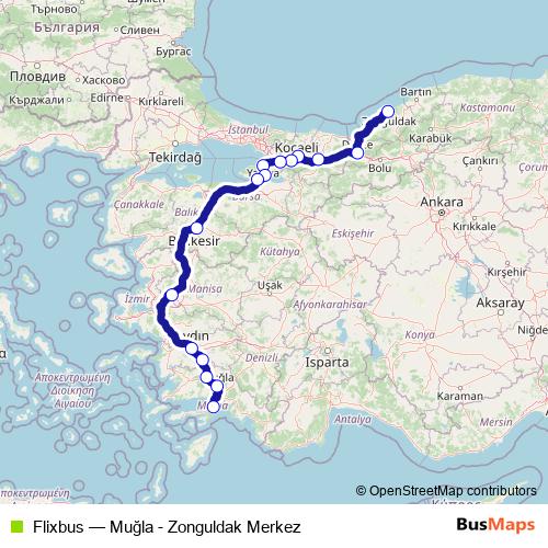 Flixbus bus Line Map