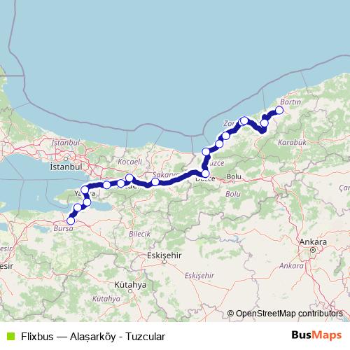 Flixbus bus Line Map