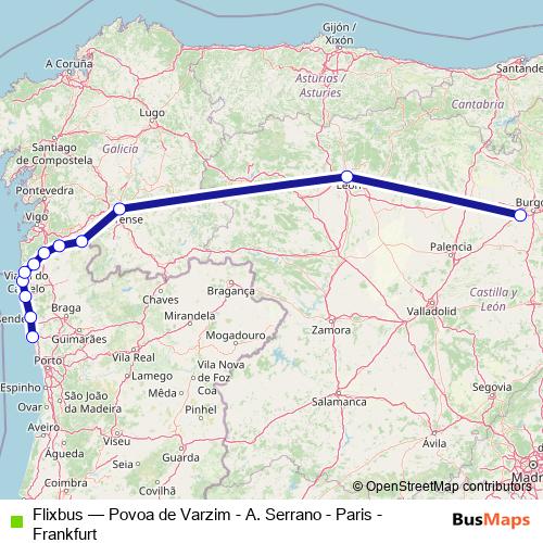 Flixbus bus Line Map