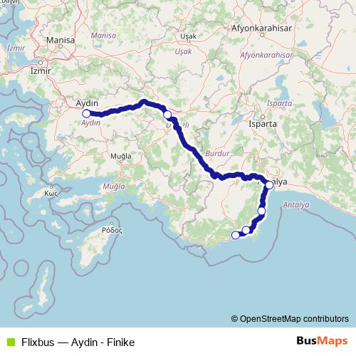 Flixbus bus Line Map