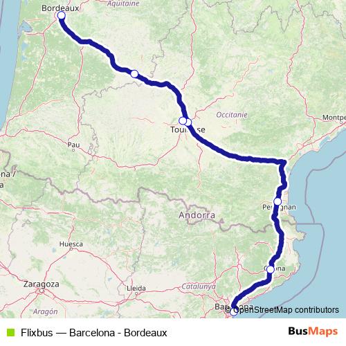 Flixbus bus Line Map