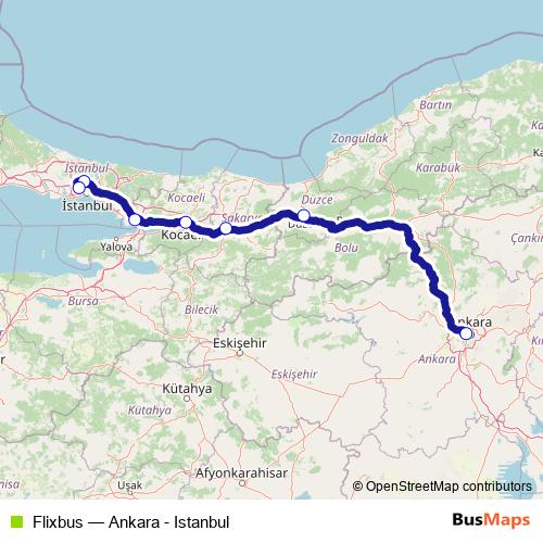 Flixbus bus Line Map