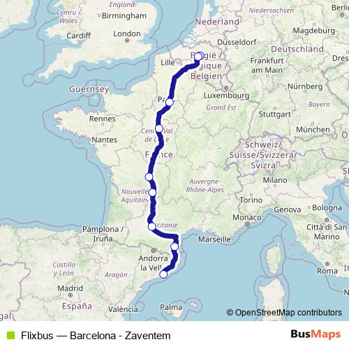Flixbus bus Line Map