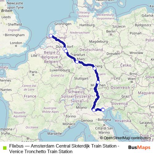 Flixbus bus Line Map