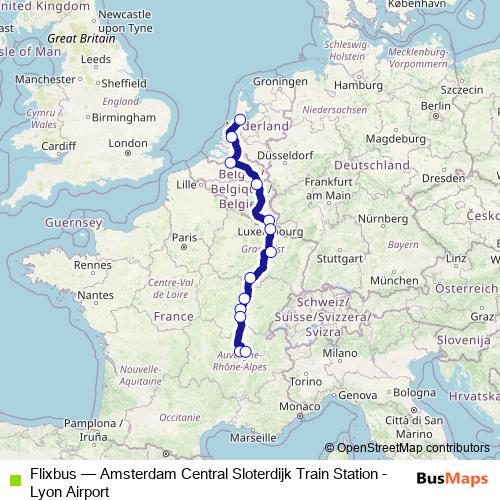 Flixbus bus Line Map