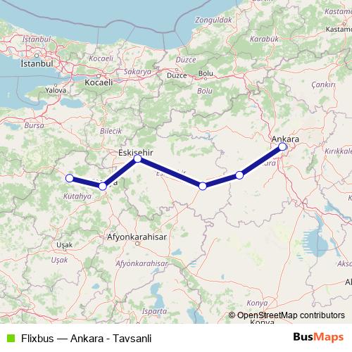 Flixbus bus Line Map
