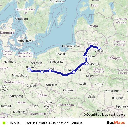 Flixbus bus Line Map