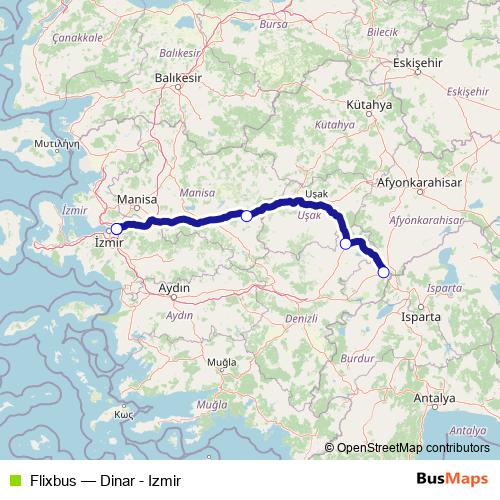 Flixbus bus Line Map