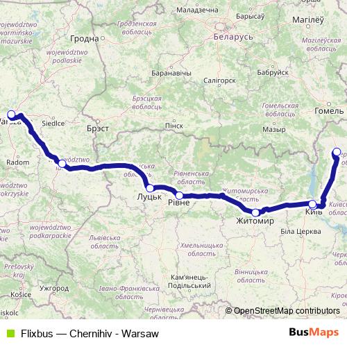 Flixbus bus Line Map