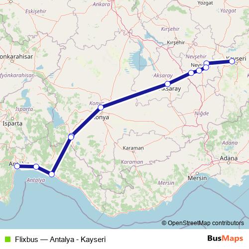 Flixbus bus Line Map