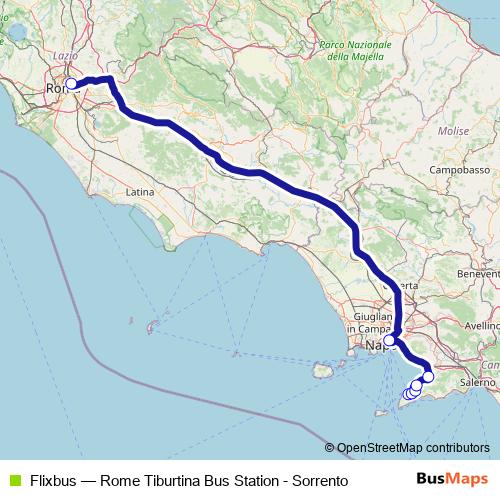Flixbus bus Line Map