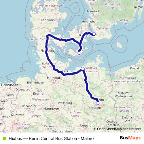 Flixbus bus Line Map