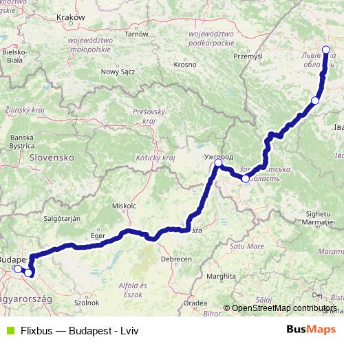 Flixbus bus Line Map