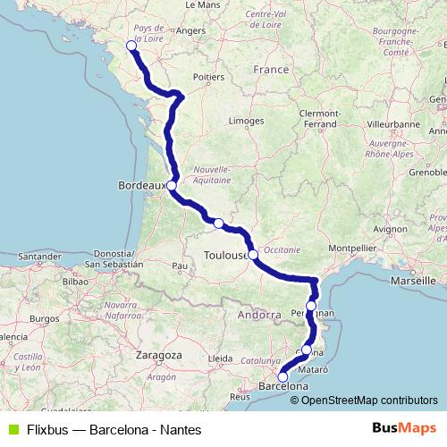 Flixbus bus Line Map