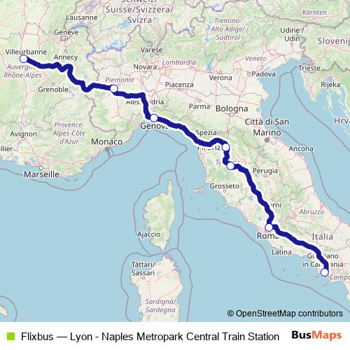 Flixbus bus Line Map