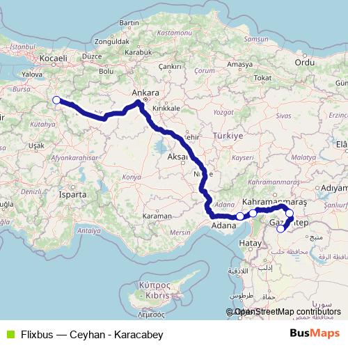 Flixbus bus Line Map