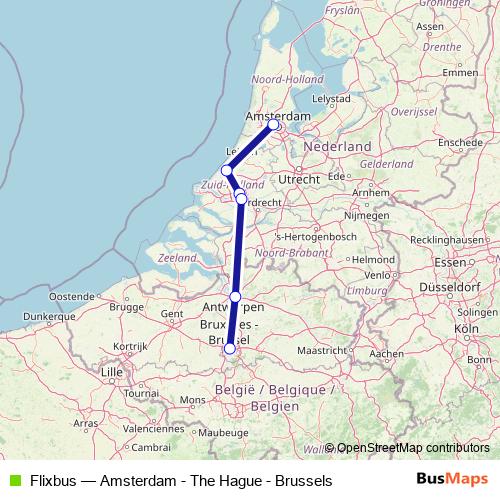 Flixbus bus Line Map