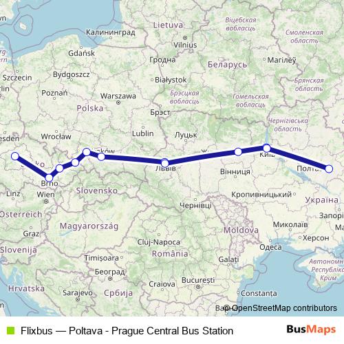 Flixbus bus Line Map