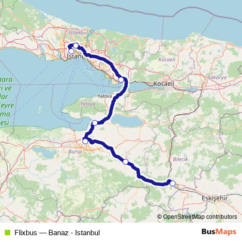 Flixbus bus Line Map