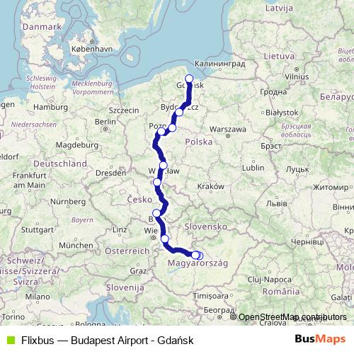 Flixbus bus Line Map