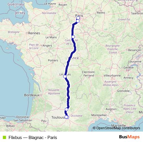 Flixbus bus Line Map