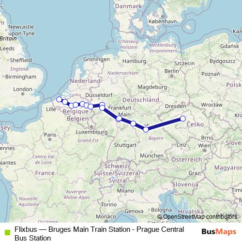Flixbus bus Line Map