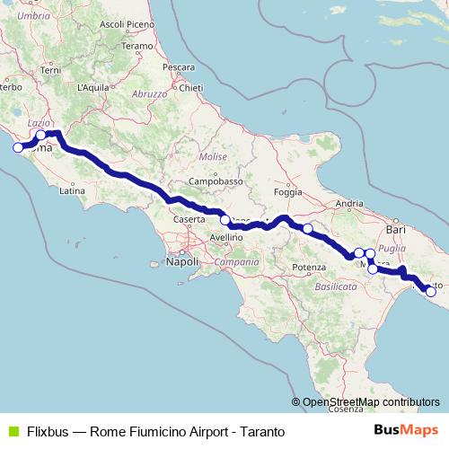 Flixbus bus Line Map