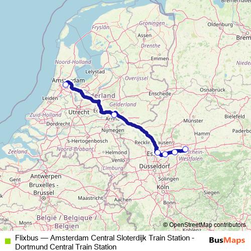 Flixbus bus Line Map